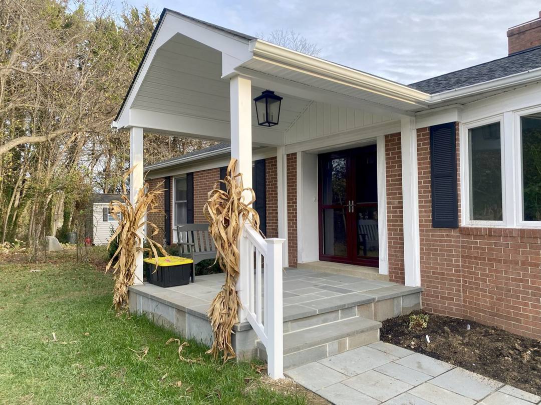 Flagstone front porch and steps